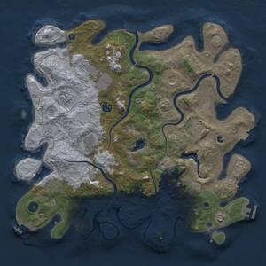 Thumbnail Rust Map: Procedural Map, Size: 4000, Seed: 4014, 15 Monuments