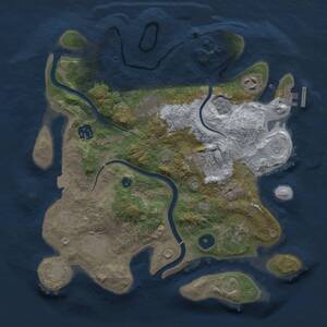 Thumbnail Rust Map: Procedural Map, Size: 3250, Seed: 10101010, 12 Monuments