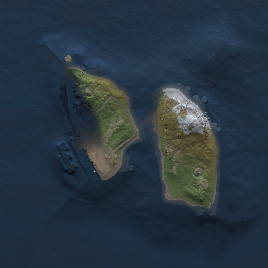 Rust Map: Procedural Map, Size: 1500, Seed: 991204, 2 Monuments