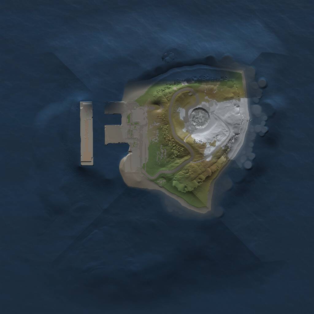 Rust Map: Procedural Map, Size: 1000, Seed: 1100213078, 3 Monuments