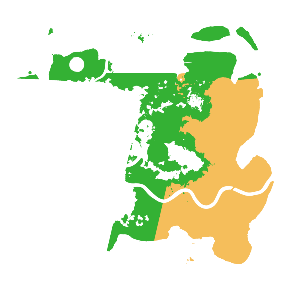 Biome Rust Map: Procedural Map, Size: 3690, Seed: 1000