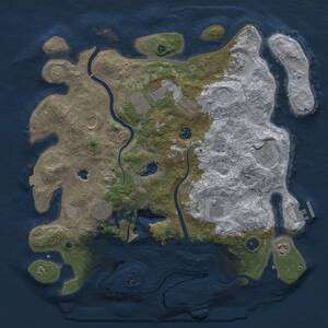 Thumbnail Rust Map: Procedural Map, Size: 4000, Seed: 422422948, 16 Monuments