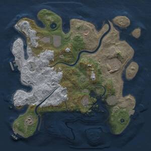 Thumbnail Rust Map: Procedural Map, Size: 3500, Seed: 1402475383, 13 Monuments