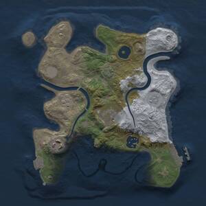 Thumbnail Rust Map: Procedural Map, Size: 2500, Seed: 658646981, 8 Monuments