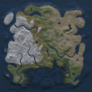 Thumbnail Rust Map: Procedural Map, Size: 4500, Seed: 1516549693, 16 Monuments
