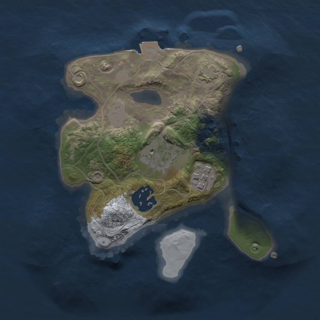 Rust Map: Procedural Map, Size: 2000, Seed: 628997415, 5 Monuments