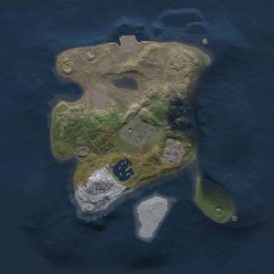 Thumbnail Rust Map: Procedural Map, Size: 2000, Seed: 628997415, 5 Monuments