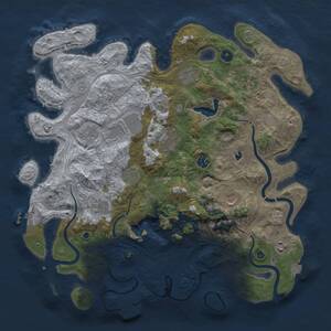 Thumbnail Rust Map: Procedural Map, Size: 4250, Seed: 30280, 17 Monuments