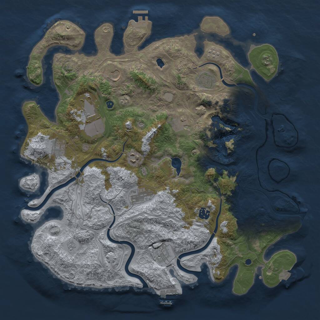 Rust Map: Procedural Map, Size: 4250, Seed: 1717331687, 16 Monuments