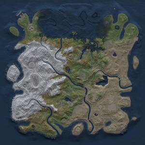Thumbnail Rust Map: Procedural Map, Size: 4500, Seed: 9299835, 16 Monuments
