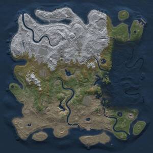 Thumbnail Rust Map: Procedural Map, Size: 4500, Seed: 255464, 16 Monuments
