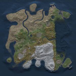 Thumbnail Rust Map: Procedural Map, Size: 3500, Seed: 1749119382, 15 Monuments