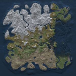 Thumbnail Rust Map: Procedural Map, Size: 4500, Seed: 1506600559, 17 Monuments