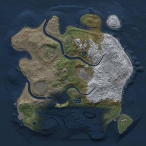 Thumbnail Rust Map: Procedural Map, Size: 3000, Seed: 2130345688, 10 Monuments