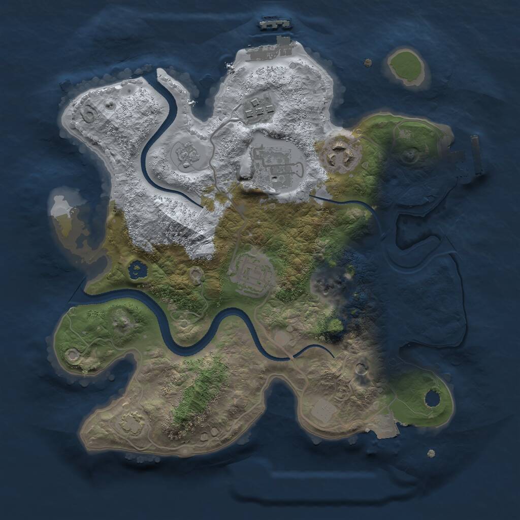 Rust Map: Procedural Map, Size: 2700, Seed: 1780833726, 10 Monuments