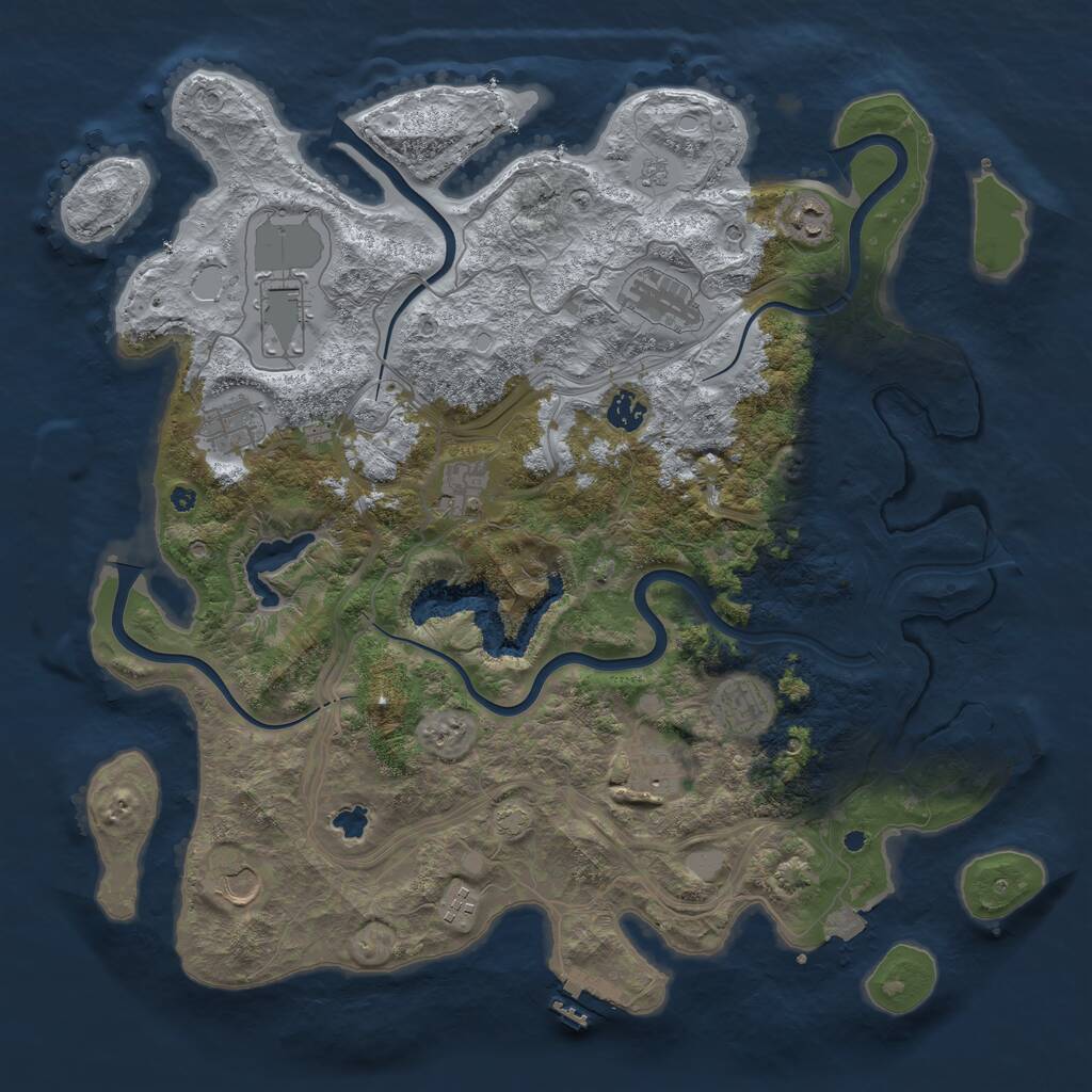 Rust Map: Procedural Map, Size: 4300, Seed: 1538171938, 16 Monuments