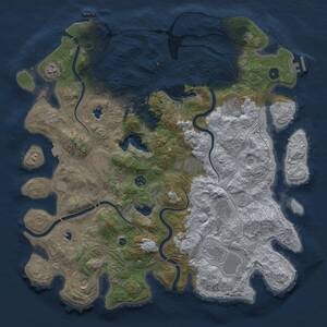 Thumbnail Rust Map: Procedural Map, Size: 4500, Seed: 187144890, 15 Monuments