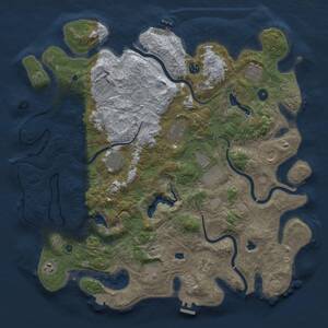 Thumbnail Rust Map: Procedural Map, Size: 4500, Seed: 1373469093, 17 Monuments