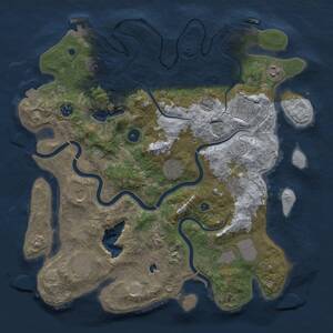 Thumbnail Rust Map: Procedural Map, Size: 4000, Seed: 432235, 16 Monuments