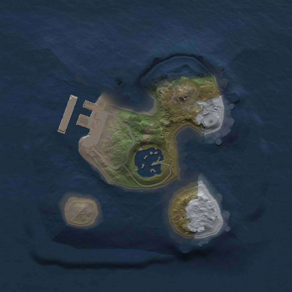 Rust Map: Procedural Map, Size: 1500, Seed: 1354264044, 3 Monuments