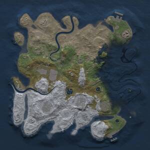 Thumbnail Rust Map: Procedural Map, Size: 3500, Seed: 368833137, 15 Monuments