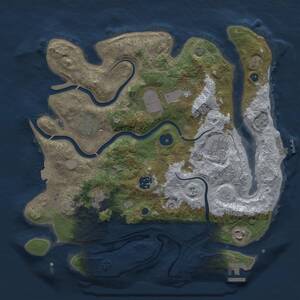Thumbnail Rust Map: Procedural Map, Size: 3500, Seed: 409053909, 13 Monuments