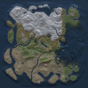 Thumbnail Rust Map: Procedural Map, Size: 4250, Seed: 165763945, 16 Monuments