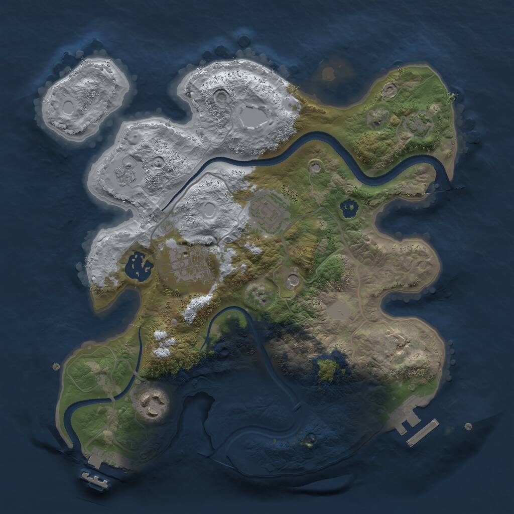 Rust Map: Procedural Map, Size: 2800, Seed: 20260605, 10 Monuments