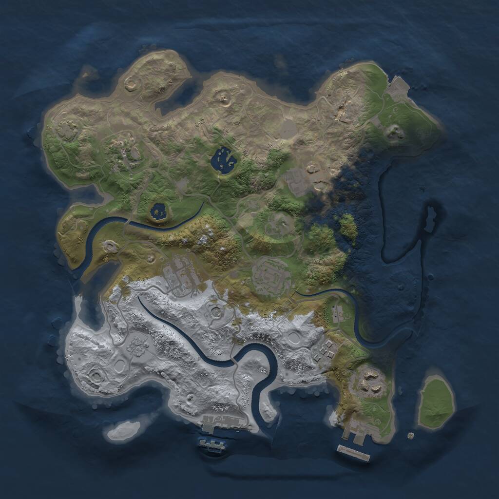 Rust Map: Procedural Map, Size: 3000, Seed: 1748328901, 13 Monuments