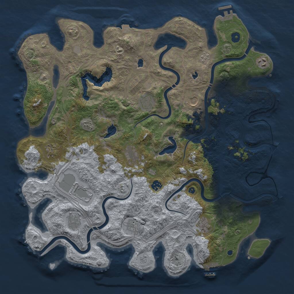Rust Map: Procedural Map, Size: 4500, Seed: 1748328901, 17 Monuments