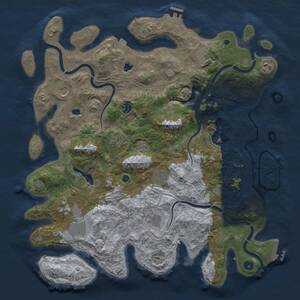Thumbnail Rust Map: Procedural Map, Size: 4500, Seed: 883822737, 15 Monuments