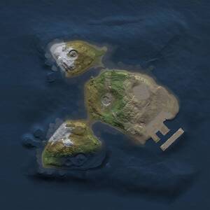 Thumbnail Rust Map: Procedural Map, Size: 1500, Seed: 331867636, 3 Monuments