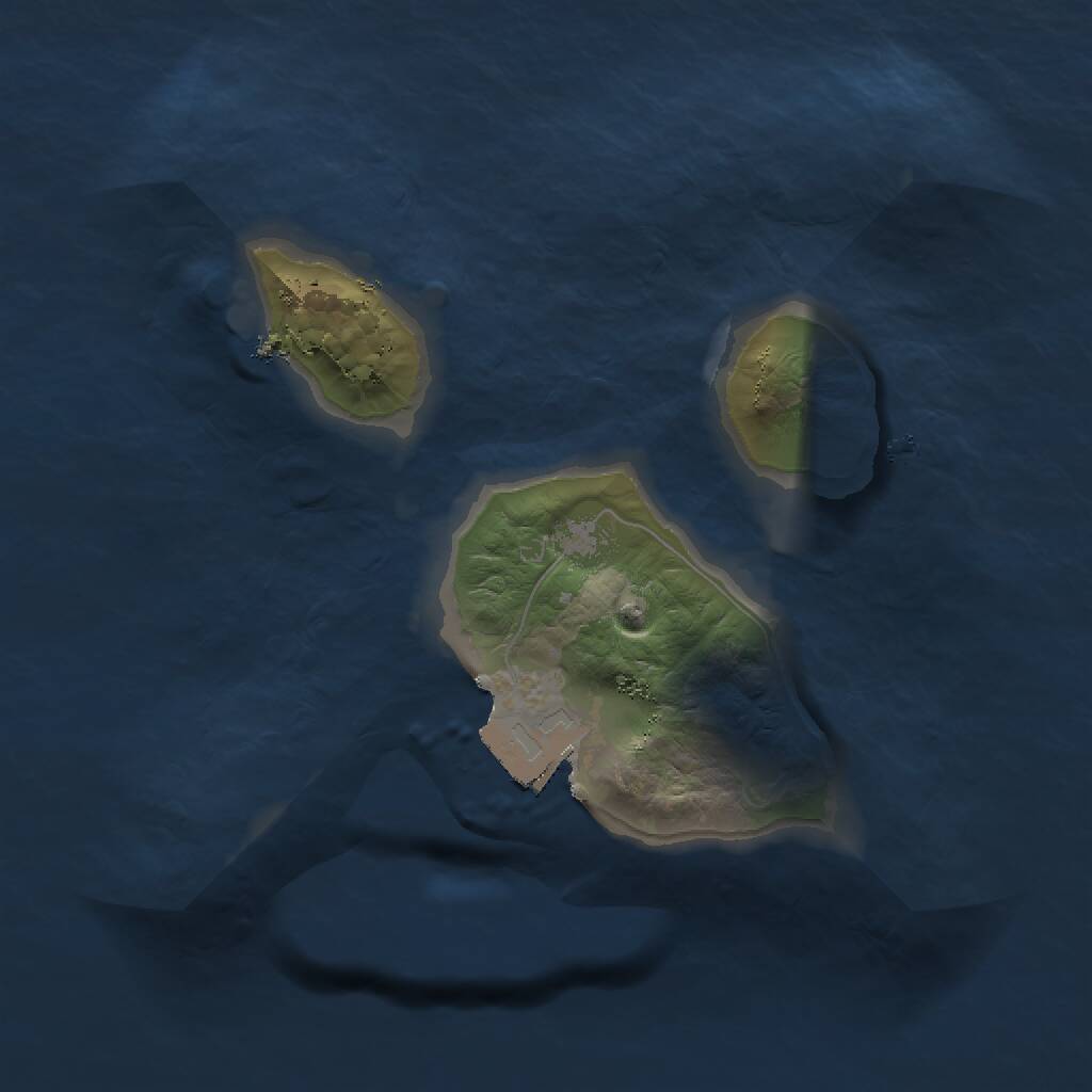 Rust Map: Procedural Map, Size: 1500, Seed: 1354264045, 1 Monuments