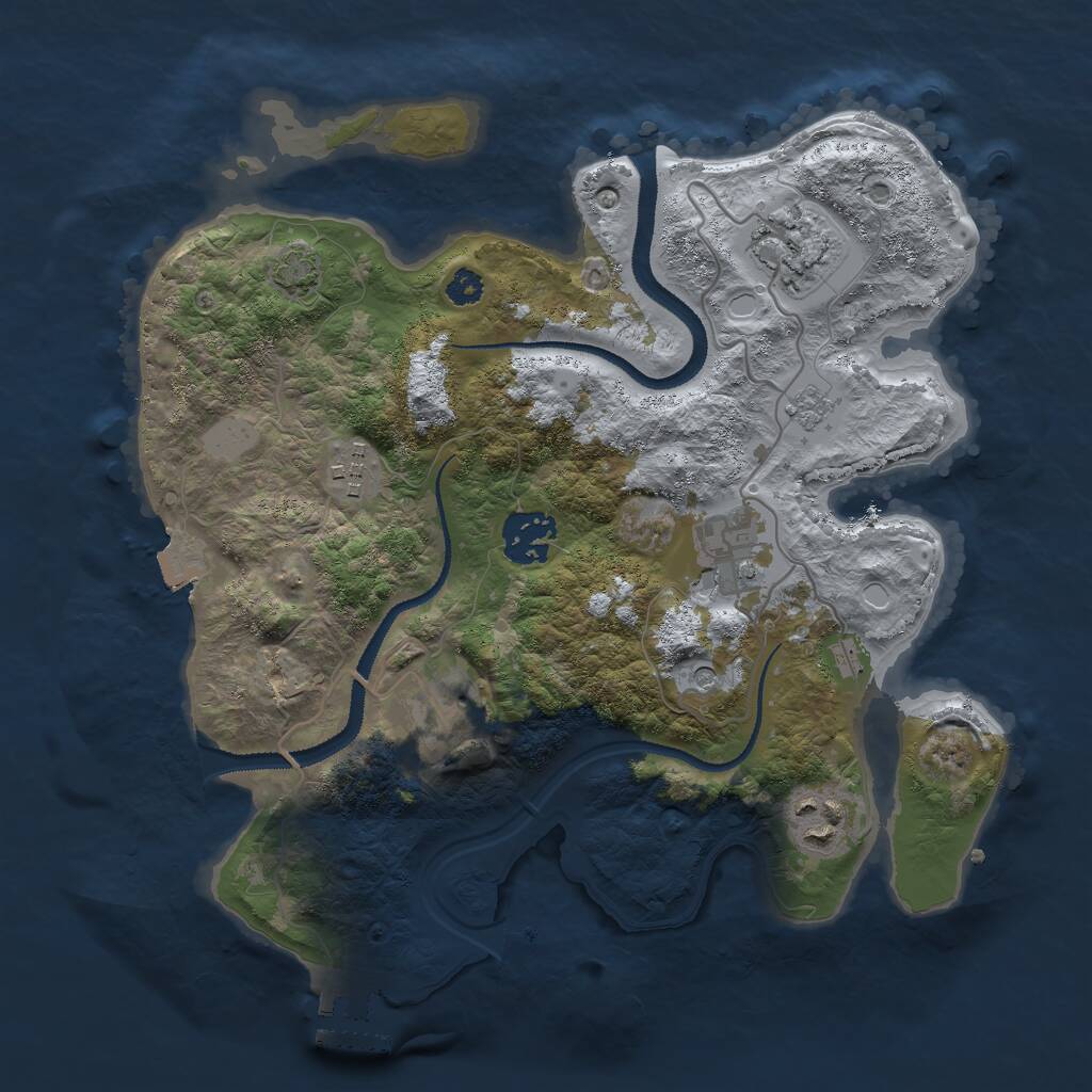 Rust Map: Procedural Map, Size: 3000, Seed: 118862410, 11 Monuments