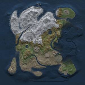 Thumbnail Rust Map: Procedural Map, Size: 3000, Seed: 1614937441, 11 Monuments
