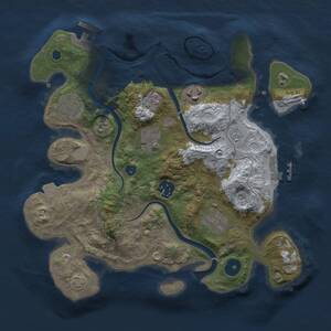 Thumbnail Rust Map: Procedural Map, Size: 3000, Seed: 27744, 12 Monuments