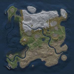 Thumbnail Rust Map: Procedural Map, Size: 3650, Seed: 1531248666, 15 Monuments