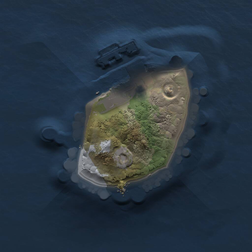 Rust Map: Procedural Map, Size: 1000, Seed: 84320, 2 Monuments