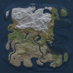 Thumbnail Rust Map: Procedural Map, Size: 4000, Seed: 852875333, 14 Monuments