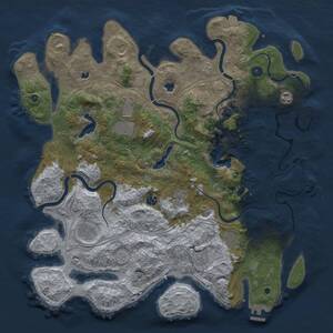 Thumbnail Rust Map: Procedural Map, Size: 4500, Seed: 2131560438, 15 Monuments