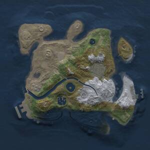 Thumbnail Rust Map: Procedural Map, Size: 2500, Seed: 51743063, 8 Monuments