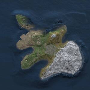Thumbnail Rust Map: Procedural Map, Size: 2000, Seed: 1728467066, 5 Monuments