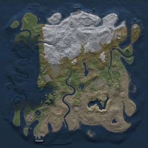 Thumbnail Rust Map: Procedural Map, Size: 4001, Seed: 22222412, 14 Monuments