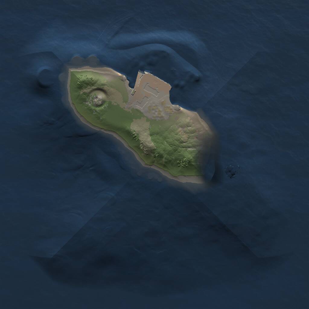 Rust Map: Procedural Map, Size: 1000, Seed: 84318, 1 Monuments