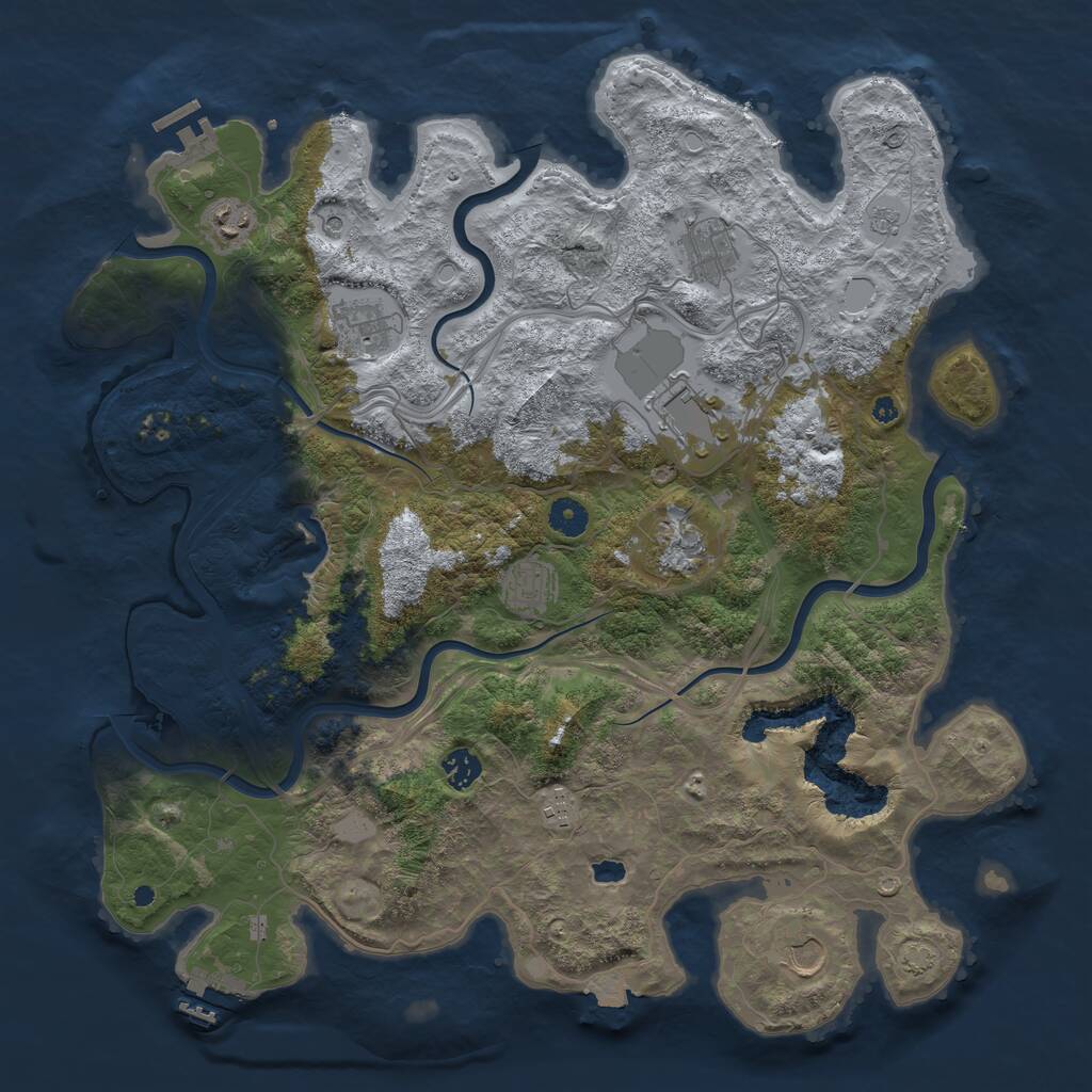 Rust Map: Procedural Map, Size: 4250, Seed: 60911, 15 Monuments