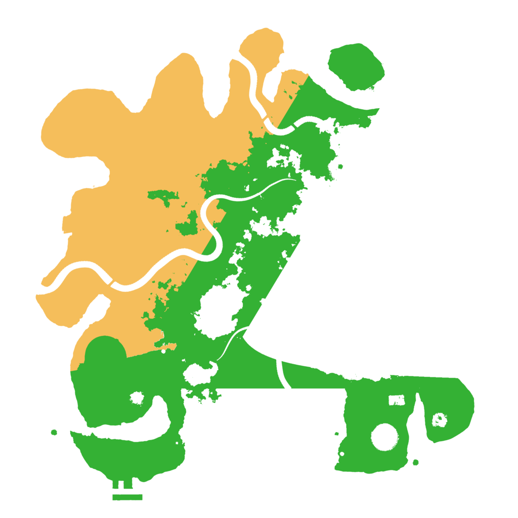 Biome Rust Map: Procedural Map, Size: 3500, Seed: 58268343