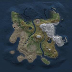 Thumbnail Rust Map: Procedural Map, Size: 2500, Seed: 2078617924, 9 Monuments