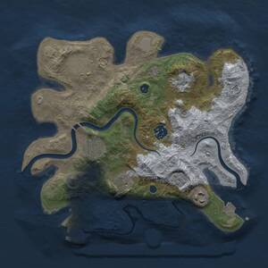 Thumbnail Rust Map: Procedural Map, Size: 3000, Seed: 933882316, 11 Monuments