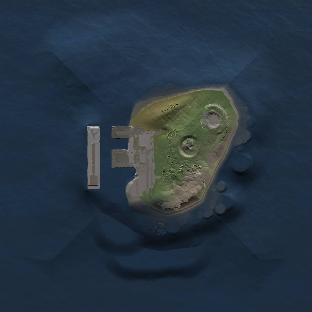 Rust Map: Procedural Map, Size: 1000, Seed: 84305, 2 Monuments