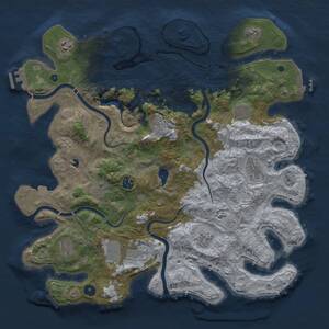 Thumbnail Rust Map: Procedural Map, Size: 4250, Seed: 1156917363, 16 Monuments